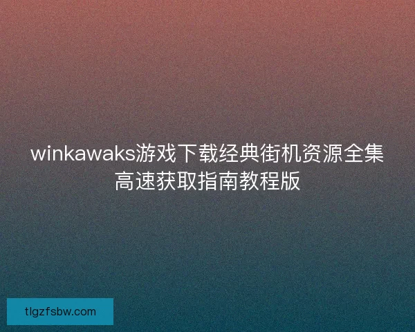 winkawaks游戏下载经典街机资源全集高速获取指南教程版