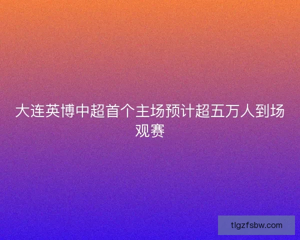 大连英博中超首个主场预计超五万人到场观赛